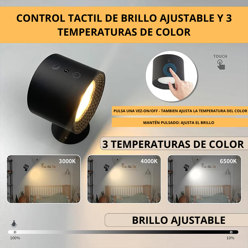 Lámpara LED Magnética | Ajustable, Recargable y Portátil 🌟