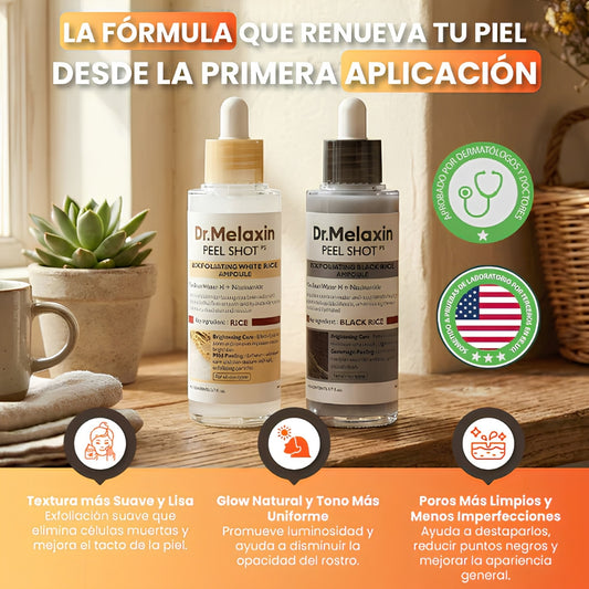 Dr. Melaxin · Exfoliante de Arroz — Elimina Células Muertas y Revela tu Piel Nueva