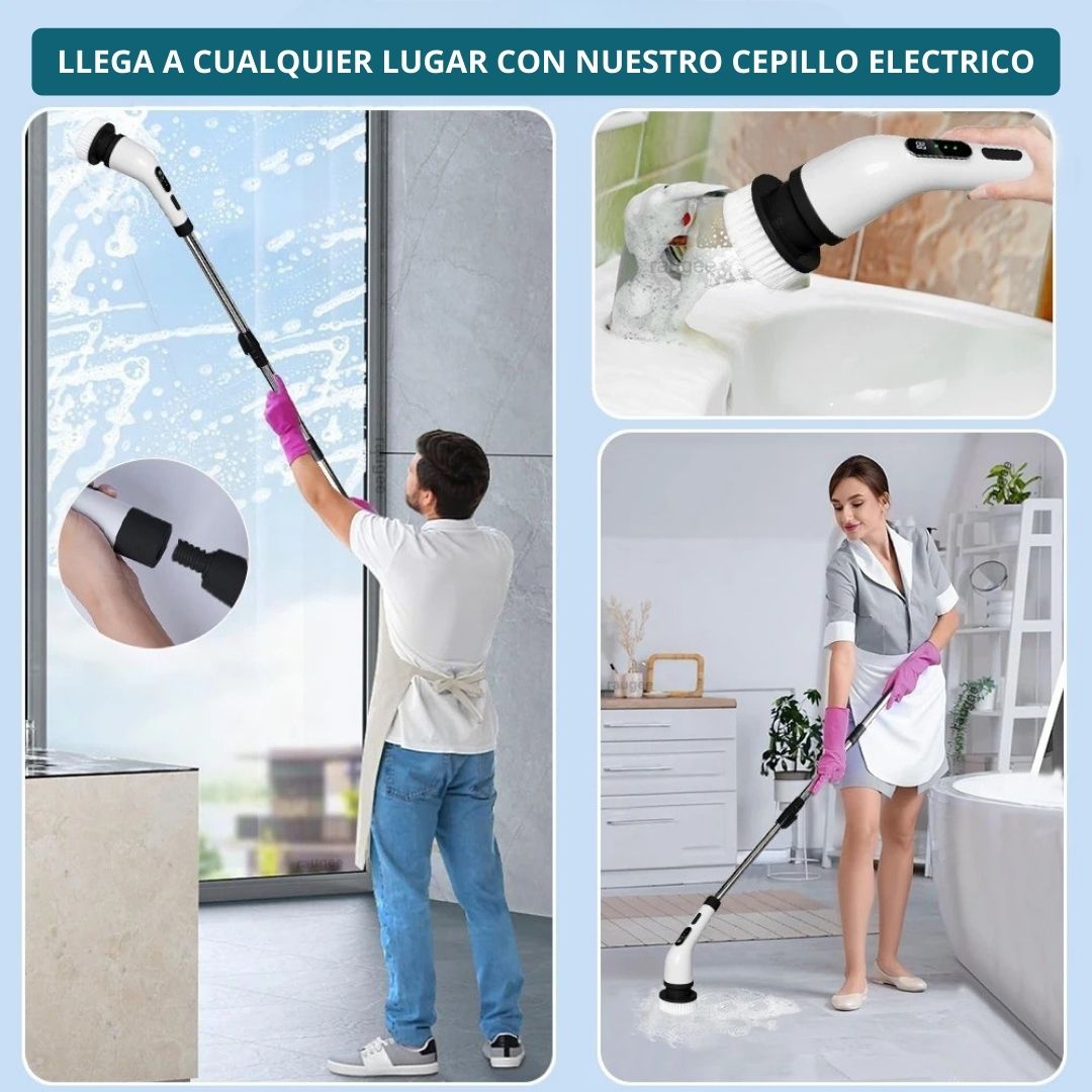 Cepillo eléctrico multifuncional® con 9 cabezales intercambiables.