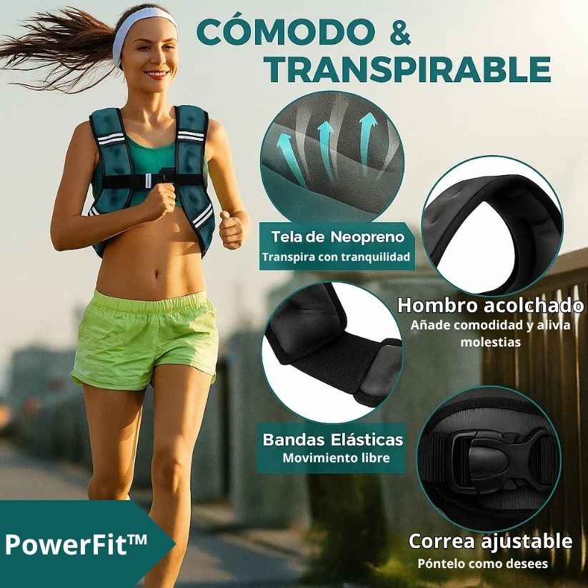 PowerFit™ – Chaleco de Resistencia 5Kg para Entrenamientos de Alto Rendimiento