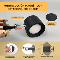 Lámpara LED Magnética | Ajustable, Recargable y Portátil 🌟