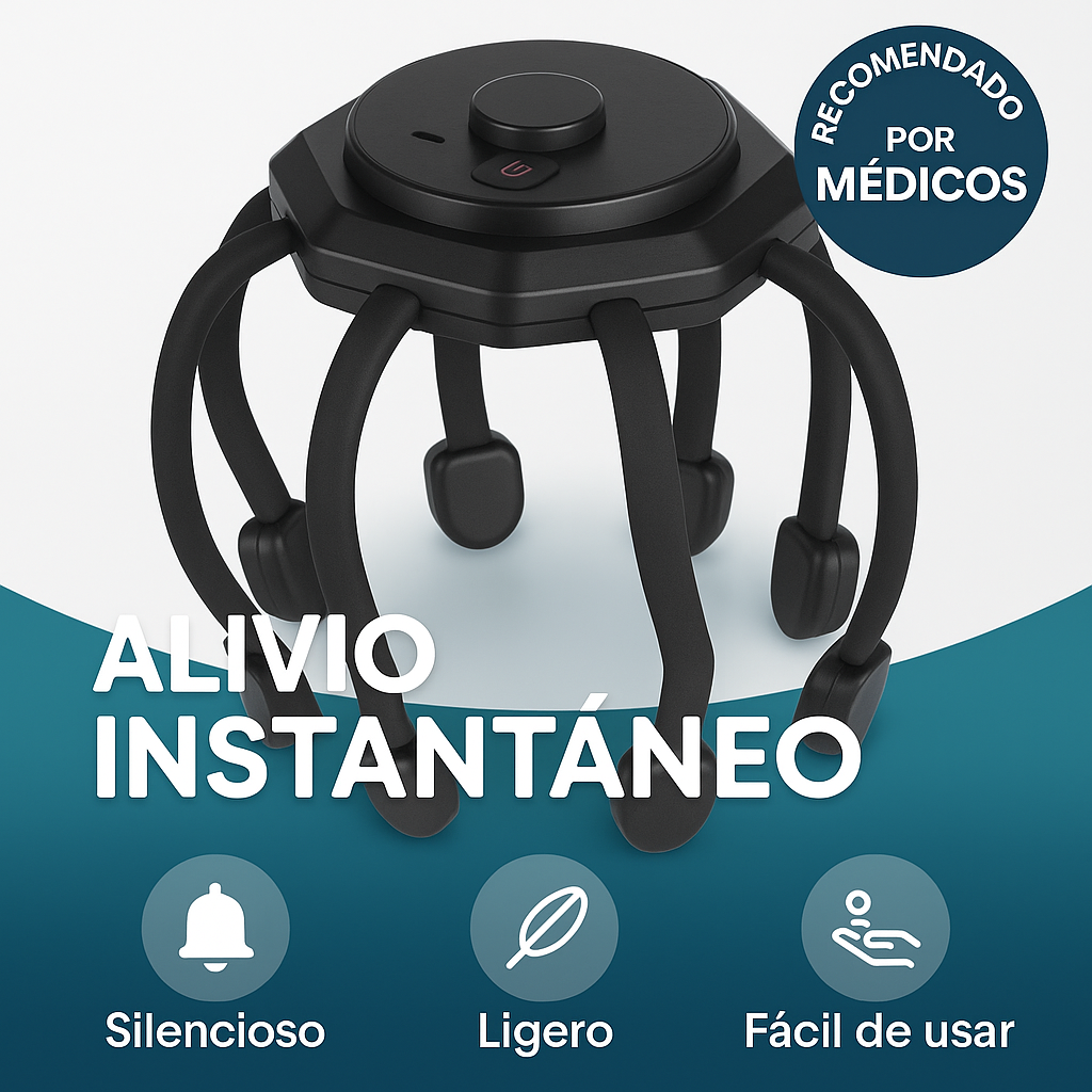 RelaxaPulse: Masajeador Eléctrico Relajante   ¡Adiós a las Migrañas y Dolores de Cabeza!