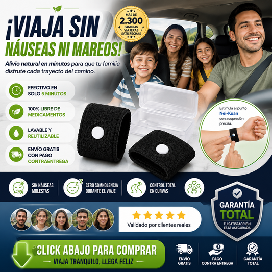 Manillas Pulseras Antimareo Nauseas + ebook gratis
