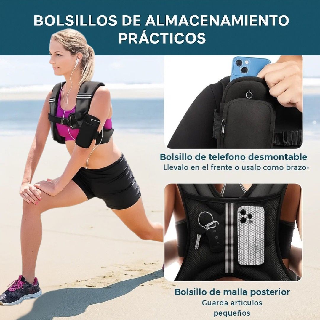 PowerFit™ – Chaleco de Resistencia 5Kg para Entrenamientos de Alto Rendimiento