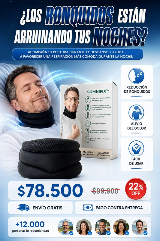 DORMIRESP® Soporte Cervical para Dormir y Favorecer una Respiración Más Cómoda